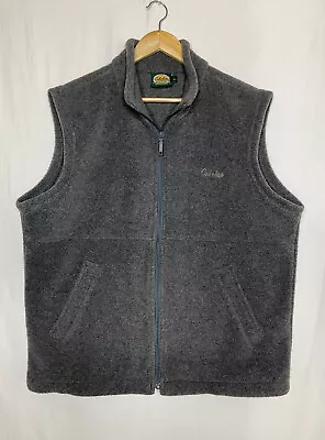 Cabelas Full Zip Fleece Vest Men’s Size L Gray Polartec Pockets • $24.49