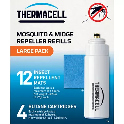 £12.99 • Buy Thermacell Mosquito Repellent Refills For Halo, Patio Shield, Portable & Lantern