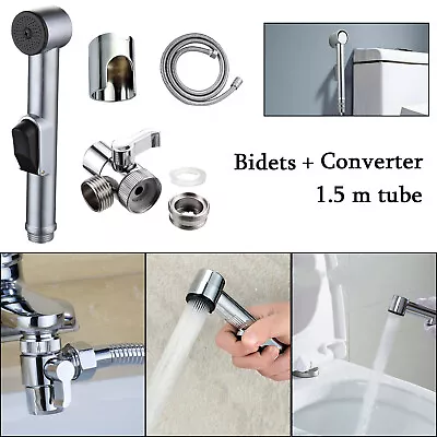 Bathroom Faucet Sprayer Sink Hose Attachment Shower Assembly Home Spray Tap Set • £12.45