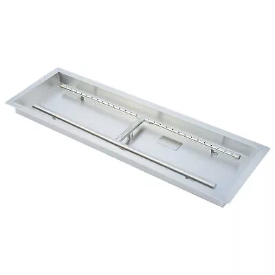 $38.28 • Buy 36x12 Inch Fire Pit Pan W Burner Drop-In Stainless Steel Fireplace Accessories