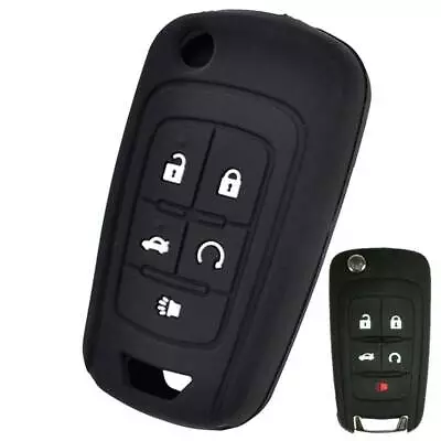 For Chevrolet Cruze Camaro 5Button Silicone Key Case Fob Cover Remote Protector. • $8.15