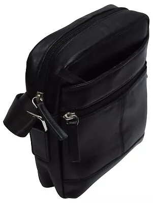 Messenger Bag For Men Genuine Leather Crossbody Shoulder Bag Fit Phone Wallet • $25.99