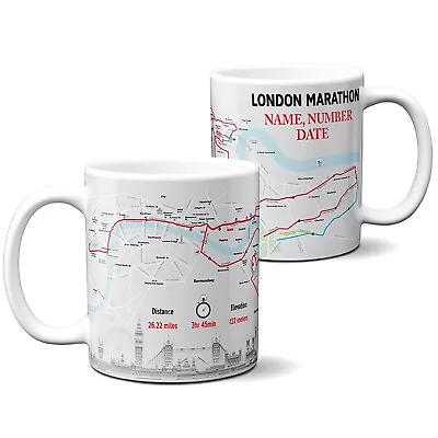 Personalised London Marathon Mug Runners Coffee Cup 2024 Souvenir Gift KM53 • £12.95