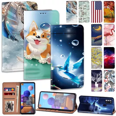 PU Leather Wallet Stand Case Cover For Samsung Galaxy S23 Ultra/ A04E/ A13 34 54 • £4.49