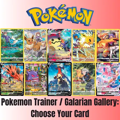 Pokemon Trainer Gallery: Choose Your Card! English NM Full Art Galarian GG TG • $46