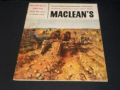 1957 October 12 Maclean's Magazine - Farming Front Cover - E 5705 • $45