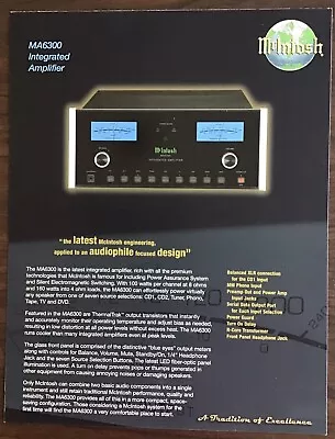 McIntosh MA6300 Integrated Amplifier Brochure  • $7.50