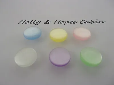 10 X Pearlised Round Baby Buttons Sewing Craft 15MM 18mm Choice Of Colours • £2.75