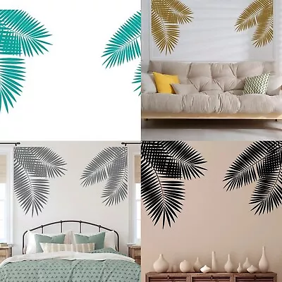 PVC Wall Sticker Leaf Palm 2pcs Self-adhesive Waterproof Non-toxic For Bedroom • $42.58