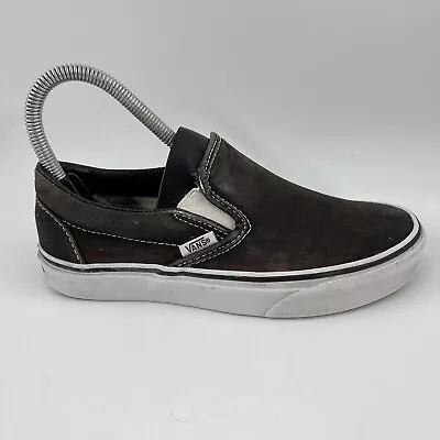 Vans Asher Black Slip-On Sneakers Shoes - Size 5 Women; 3.5 Big Kids • £14.46