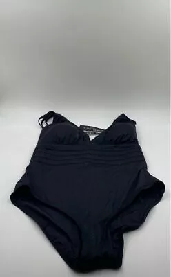 La Blanca Womens Black Tummy Control One-Piece High-Waisted Swimwear Size 20W • $9.99