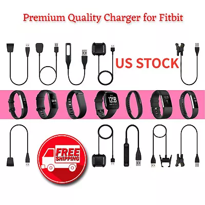 FitBit Charger USB Charging Cable Versa Charge 2 3 4 5 Sense Blaze Alta Inspire • $5.99