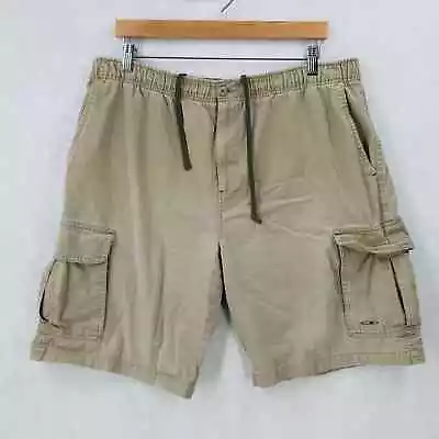 Ocean Pacific OP Cargo Shorts Mens Large Tan Adjustable Vintage Y2k Distressed  • $17.99