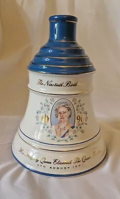 Wade Porcelain Bell “Queen Mother 90th Birthday” Empty Scotch Whisky Decanter • £4