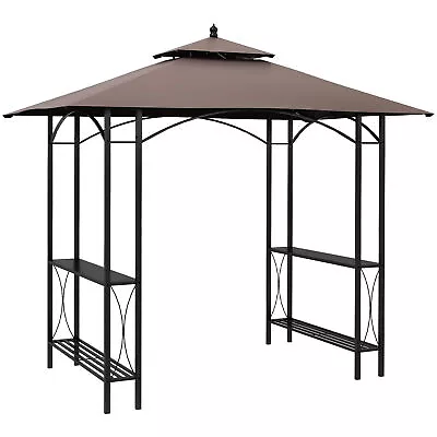 Outsunny 2.5x1.5m BBQ Tent Canopy Patio Outdoor Awning Gazebo Party Sun Shelter • £156.99