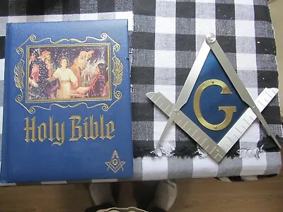 Masonic Bible And Wall Plaque • $55