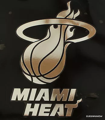 Lic. NBA Window Decal Miami Heat Chrome Quality Basketball Sticker MADE IN USA • $11.74