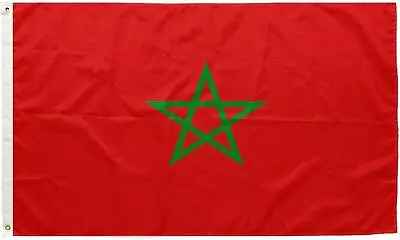 5X3FT Morocco National Flag Large Banner Sports Football World Cup Fan Support • £4.19