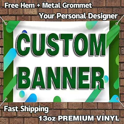 6SIGN Custom Personalized Vinyl Banner-Premium 13oz Heavy Duty Semi-Gloss Vinyls • $217.99