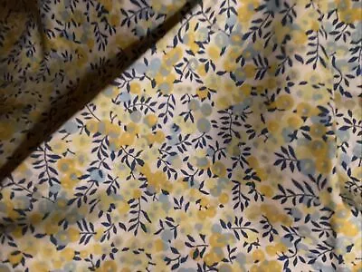 Liberty Tana Lawn Fabric Remnants Wiltshire FUNSHINE  (yellow) 26” X10” • £7