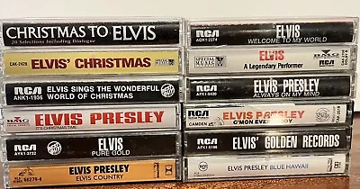 Elvis Presley  The King  Lot Of 12 Cassette Tapes Vintage • $19