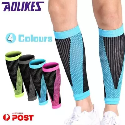 AOLIKES® Compression Calf Sleeve Leg Brace Support Pain Relief Gym Running AU • $10.04