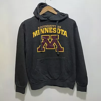 Mens Grey University Of Minnesota USA Graphic Hoodie S Small Oversized • £8.99