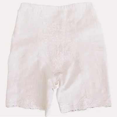 Beautiful Pale Pink Long Leg Panel Front Lace Trim Girdle • £13.02