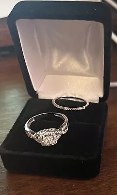 Zales Diamond Ring With Diamond Band Set • $400