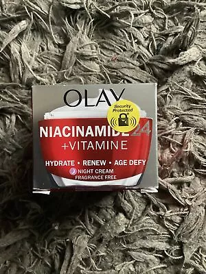 Olay Niacinamide 24  Vitamin E Anti Ageing Skin Hydrate Renew Night Cream 50ml  • £10