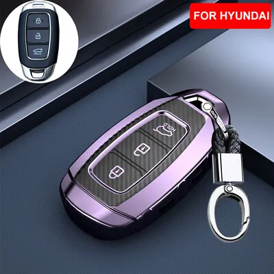 $26.09 • Buy TPU Key Cover Fob Case For Hyundai Accent Elantra Grandeur Kona I30 Ix35 Purple