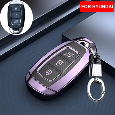 TPU Key Cover Fob Case For Hyundai Accent Elantra Grandeur Kona I30 Ix35 Purple • $27.71