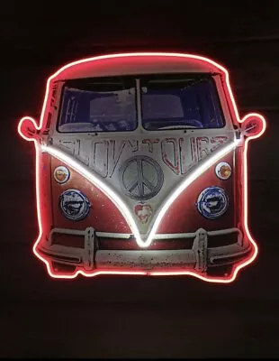 Custom 20  Vintage Style VW Volkswagen LED NEON Sign With Red/white Light • $84.99