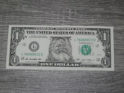 The Santa Claus U.S. $1 Dollar Bill Money  Santa Dollar  Item # 132 NEW. • $2.99