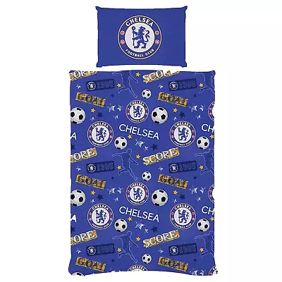 £15.99 • Buy Chelsea Single Duvet Set (Size Single) Fanatics Single Bed Duvet Set - New