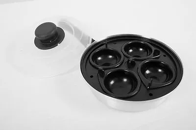 4 Hole / Cup Egg Poacher Steamer Cooking Pan Non Stick • £8.49