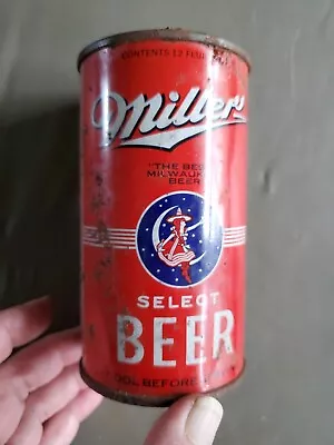 MILLER SELECT OPENING INSTRUCTIONS IRTP Flat Top Beer Can UNTOUCHED Milwaukee • $65
