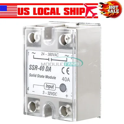 SSR-40DA 40A Solid State Relay Module DC3-32V To AC 24-380V For Arduino DC To AC • $8.49