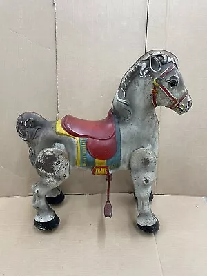 Vintage 1950's MOBO Pressed Steel Ride-On Rocking Horse Sebel Co. England Toy 2 • $195.04