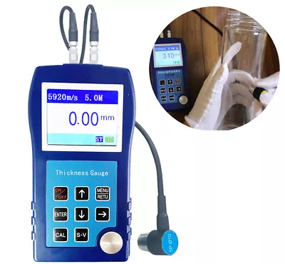 Digital Ultrasonic Thickness Tester Gauge Steel Copper Metal Plastic 0.9-300mm • $110.70