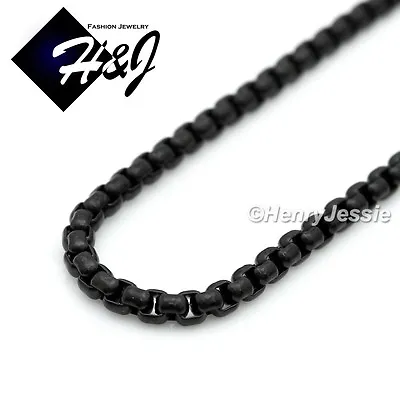 18 -40 MEN's Stainless Steel 5mm Black Plated Box Link Chain Necklace*N120 • $16.99