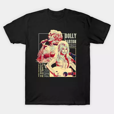 Live In Concert Vintage Dolly Parton Shirt Short Sleeve Black Unisex S-4XL • $17.99