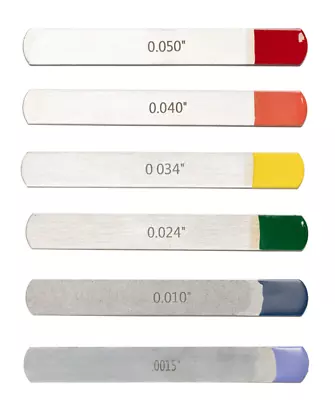 Set Of 6 Color Coded Feeler Gauges For Measuring Saxophone Mouthpiece Facing. • $75