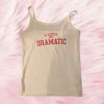 Mean Girls Y2k Little Bit Dramatic Glitter Ribbed Knit Cami • $30