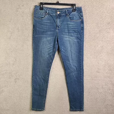$5.85 • Buy Met Hera Jeans Womens 10 Skinny Mid Rise Dark Wash Blue Denim Stretch