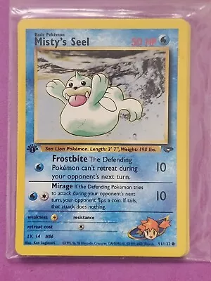 Pokemon Cards MISTY'S SEEL 1st Edition GYM CHALLENGE  -  91/132 MINT • $3