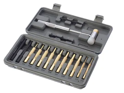 $25.95 • Buy 16pc Pin Punch Set 10 Brass 2 Steel 2 Nylon Hammer Gunsmith Drift Pin Punch Set