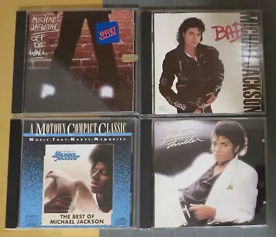 4 Michael Jackson Cd's - Thriller Bad Off The Wall Best Of (motown) • $16.95