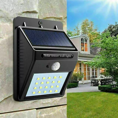 468 LED PIR Motion Sensor Wall Light Solar Power Waterproof Outdoor Garden Lamp • $6.99