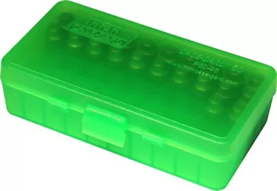 MTM Ammo Box Small Pistol 50 Round Green Fits 9mm P50-9m-16 • $20